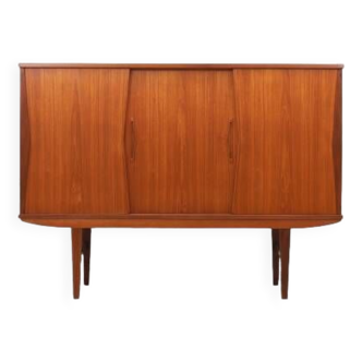 Buffet haut en teck, design danois, années 1960, production : Danemark