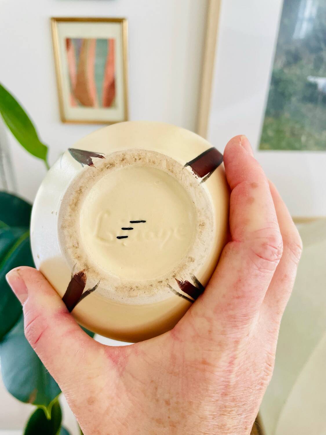 Vintage pitcher vase 50/60 modernist Poët Laval Liliane