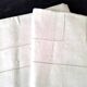 Vintage linen curtain monogrammed JB, embroidered with polka dots and ladder stitches on the return.