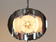 Geometric vintage chandelier in chrome and glass frosted by A.V. Mazzega
