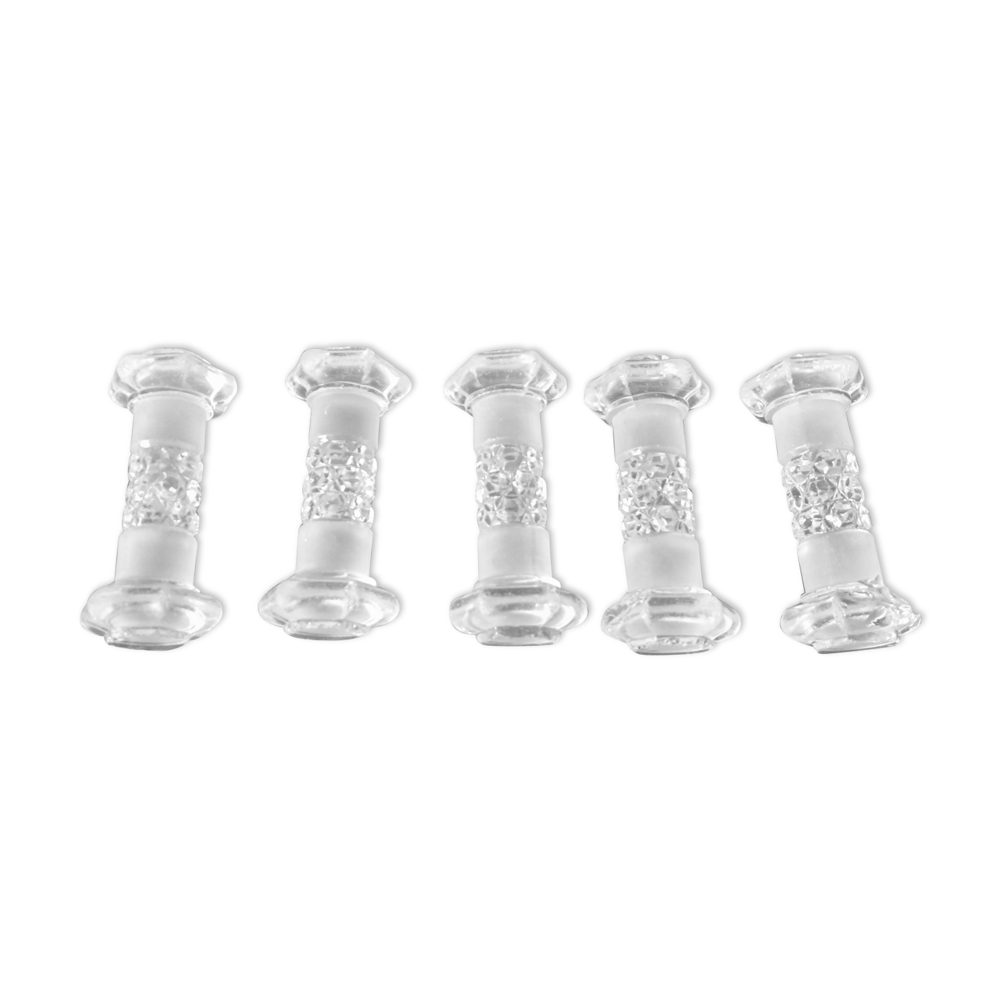 5 cut crystal knife holders