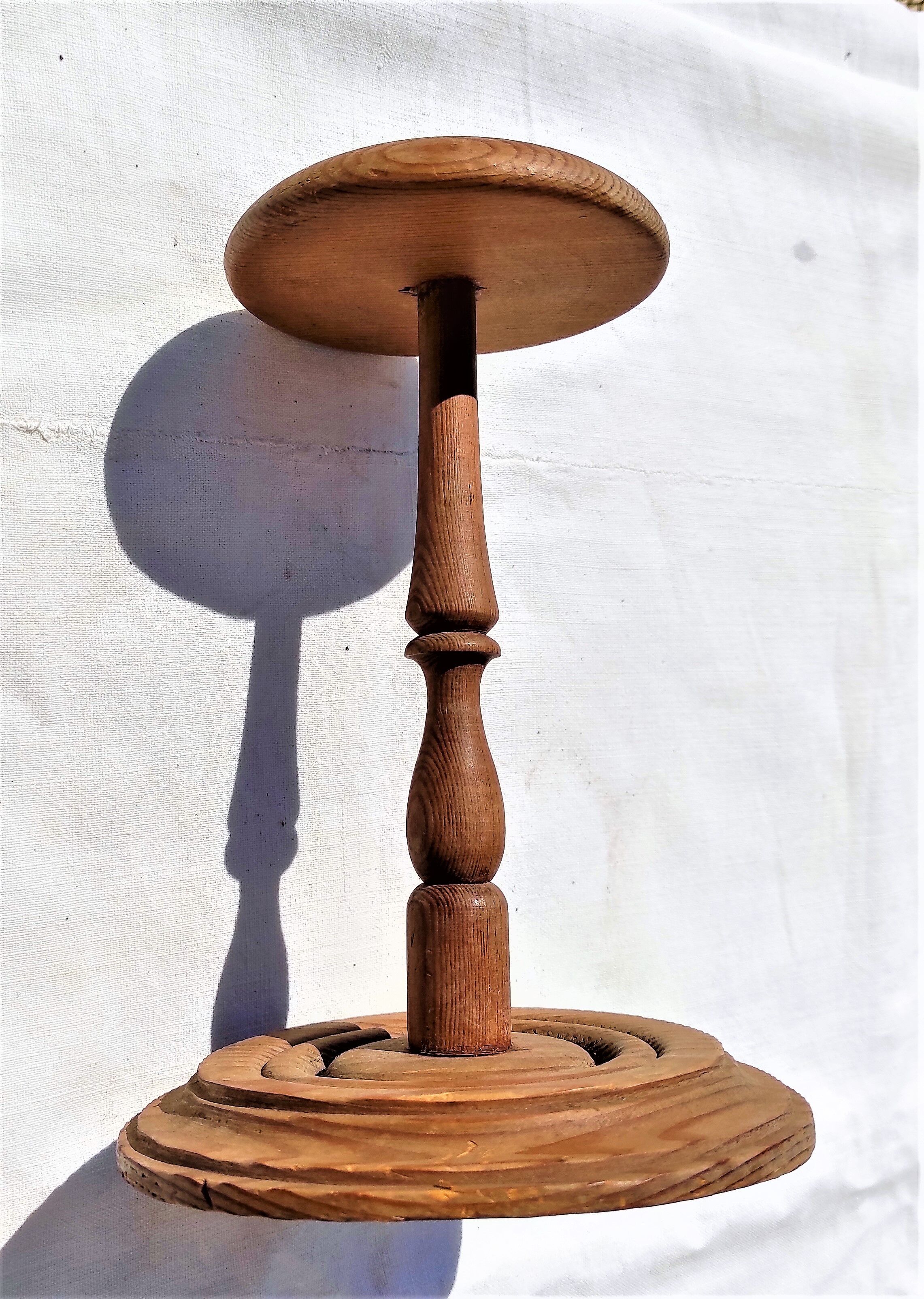Old hat holder in turned wood