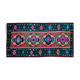 Moldavian runner rug with stylized flowers and geometric design