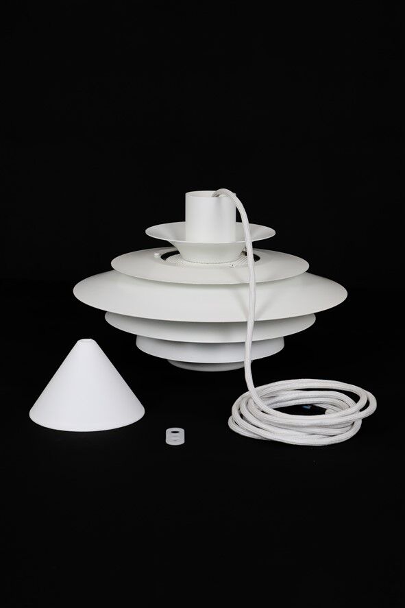 Jeka "Verona" multilayer pendant lamp / Danish modern design / Kurt Wiborg / 1980s