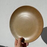 5 assiettes en dessert en grès beige