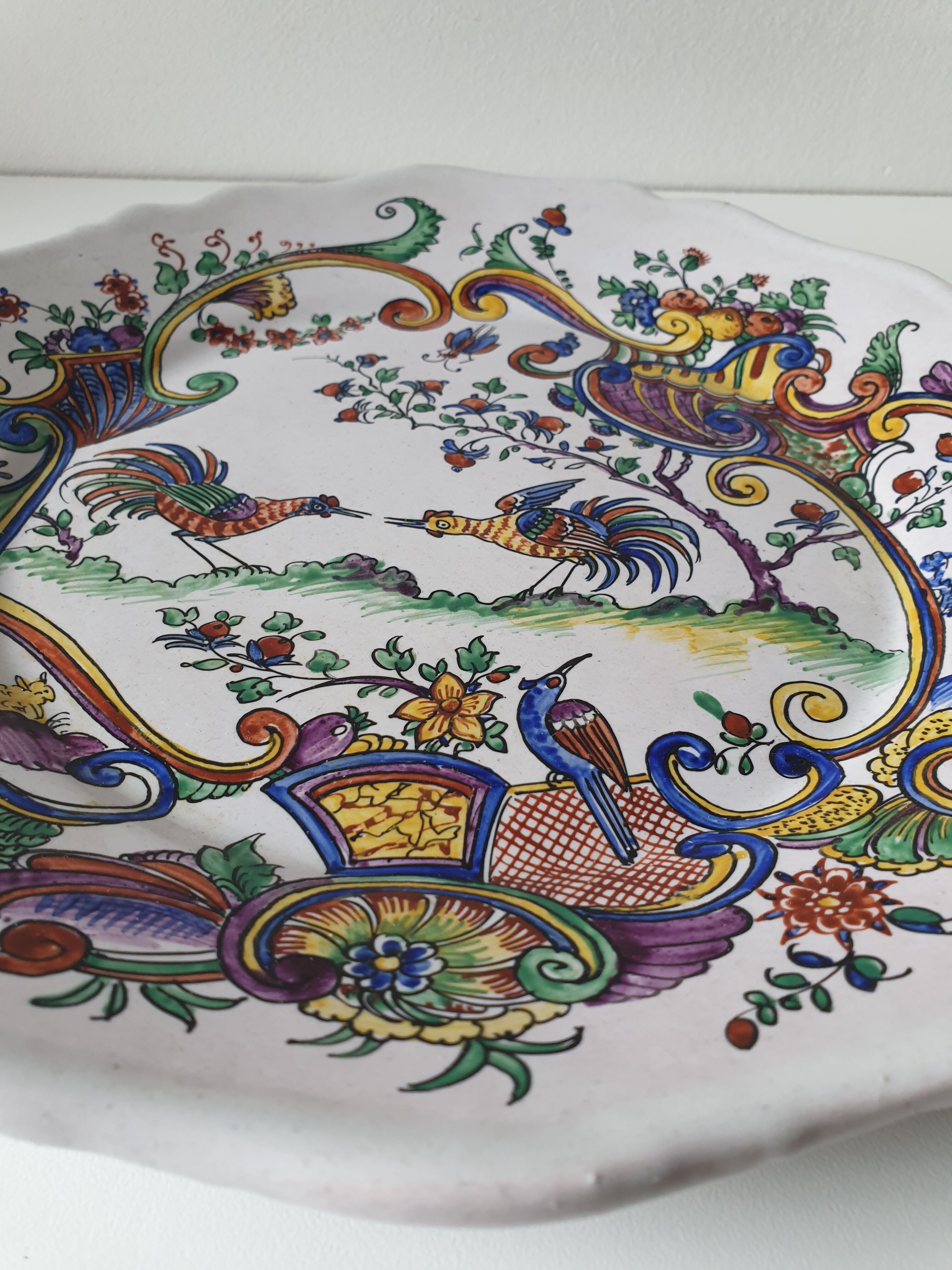Old eighteenth eighteenth earthenware plate