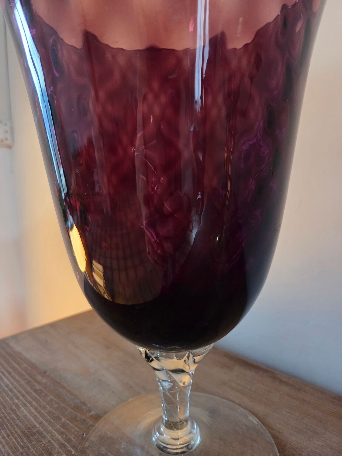 Blown glass vase, Empoli 1960