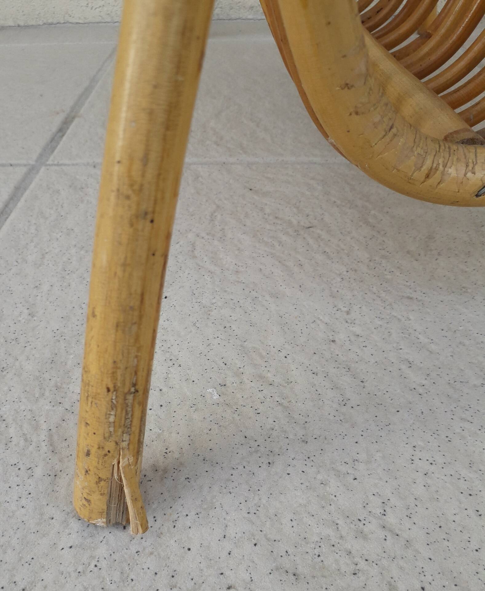 Rattan magazine rack