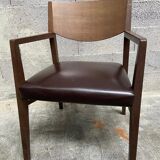 Pair of vintage Scandinavian style armchairs Natuzzi, Italy 1990s