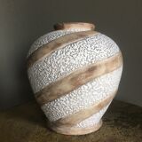 Vase art deco en faïence signé Odyv