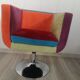 Multicolors swivel armchair