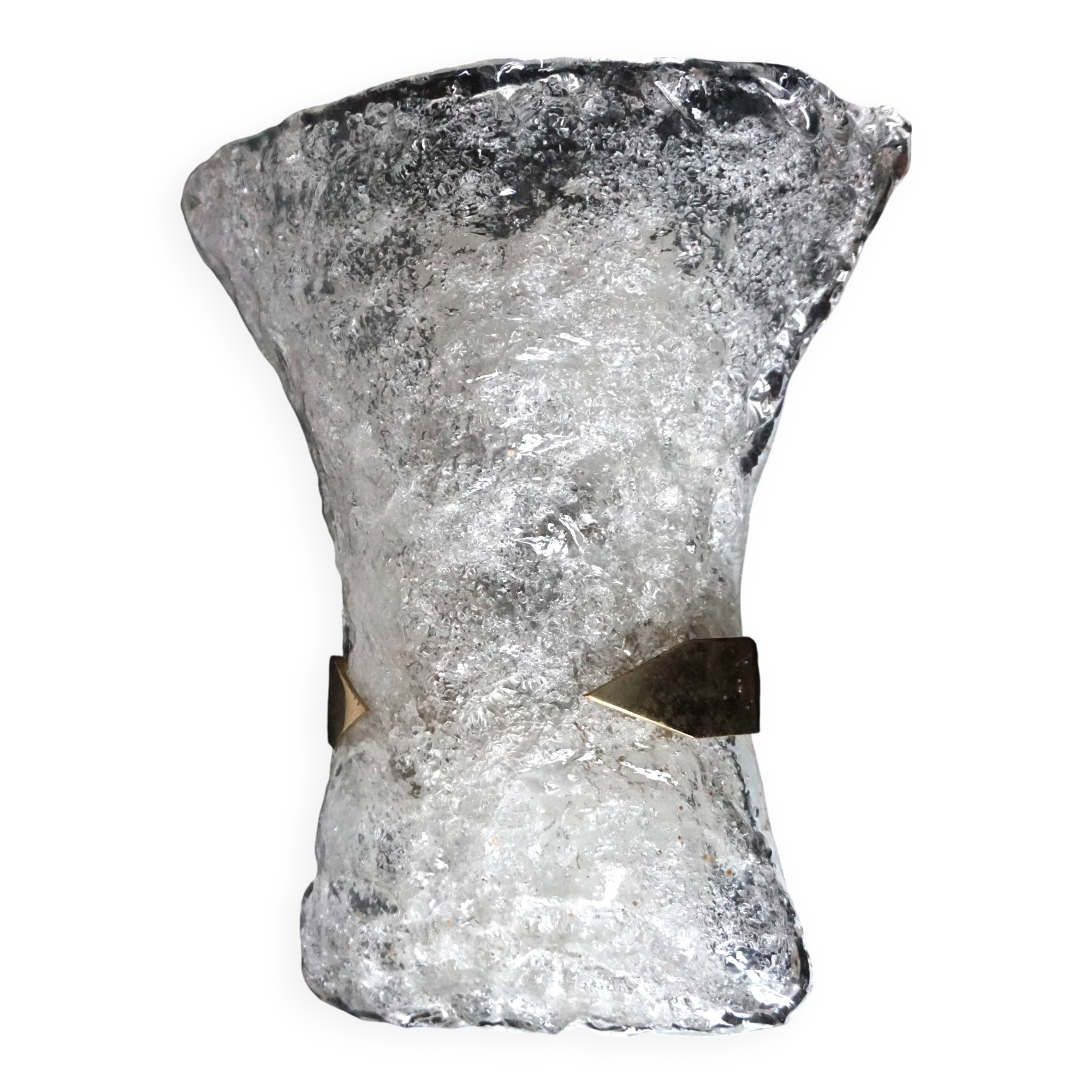 Hillebrand Murano ice glass wall lamp by Egon Hillebrand, 1960