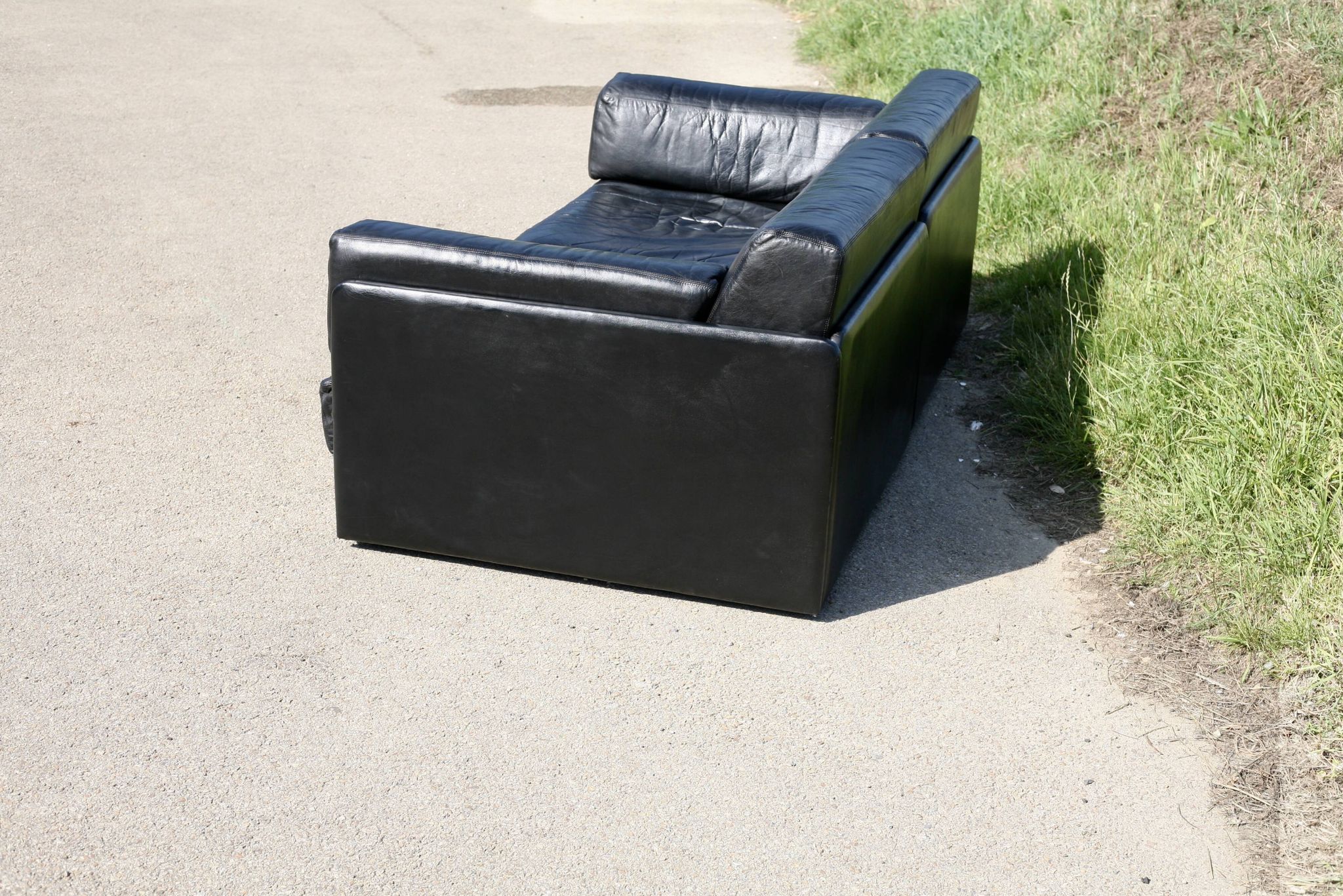 Canapé De Sede DS-76, cuir noir, modulable, Suisse, années 70