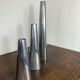 Polished aluminium candle holders, Ehlen Johansson