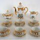 Coffee service 6 cups Swan Lake vintage Italian porcelain