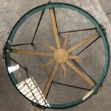 Art deco pedestal table wrought iron