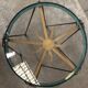 Art deco pedestal table wrought iron