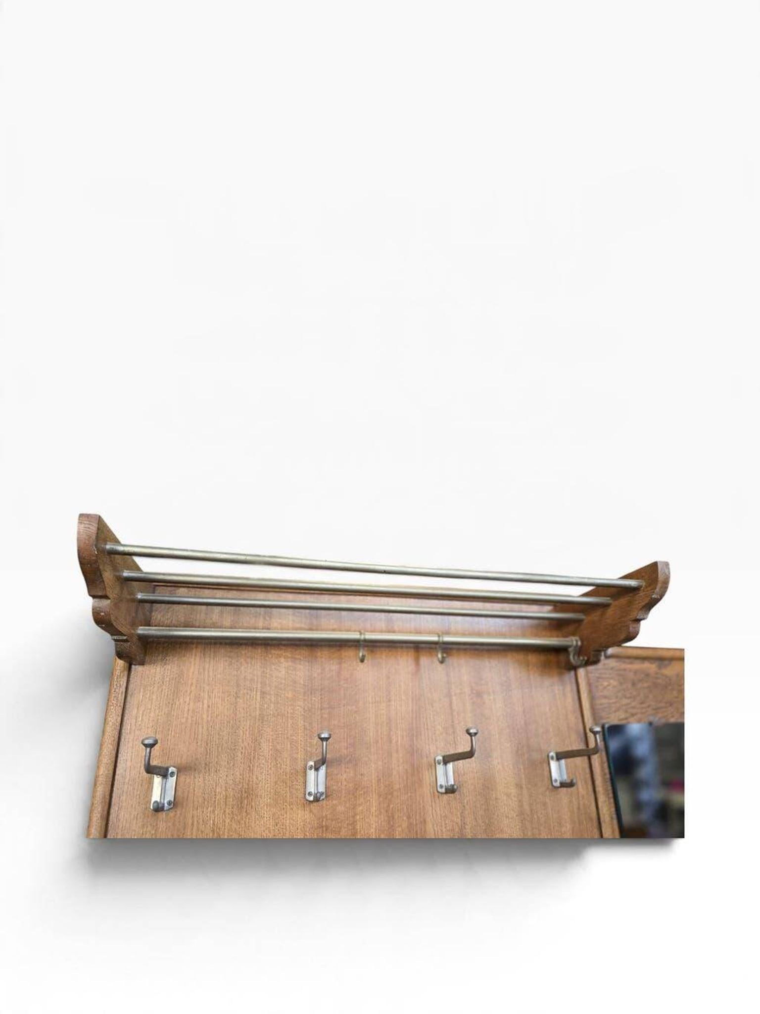 Vintage XL wall coat rack in wood for entrance / Wall coat rack