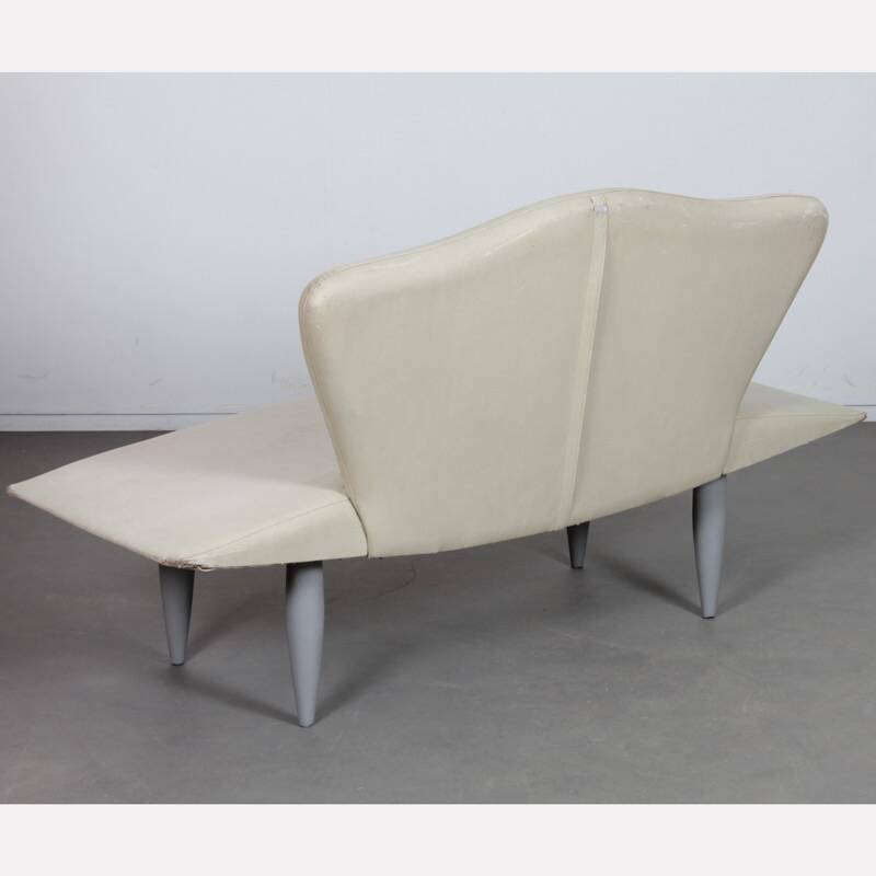 Banquette en similicuir des années 1980