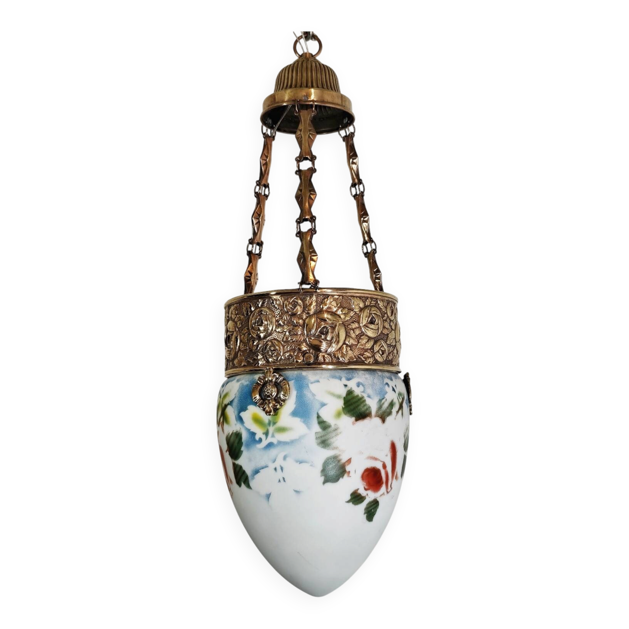 "Art Nouveau" ceiling lamp. Spain, 1930s.