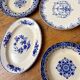 5 large serving plates, French production
