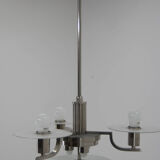 Art deco machine age chandelier, 1930, restored