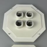 60s 70s ceiling lamp Glashütte Limburg Germany Plafoniere glass & metal