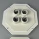 60s 70s ceiling lamp Glashütte Limburg Germany Plafoniere glass & metal