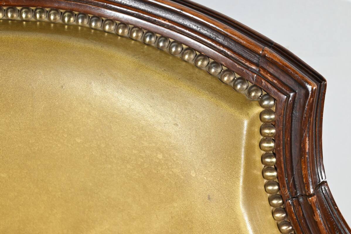 Beech Swivel Office Armchair, Louis XVI style – Late 19th century