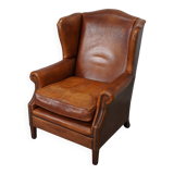 Vintage Dutch Cognac Colored Leather Club Chair