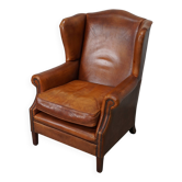 Vintage Dutch Cognac Colored Leather Club Chair