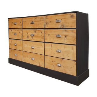 Old wooden craft furniture 12 drawers