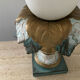 Lampe vintage en opaline et plâtre
