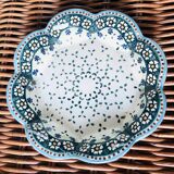 Large hollow stoneware dish from the wiza poland factory, handmade in poland