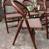 Lot of 5 folding bistro chairs of terrace type "parisian"