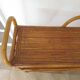 Bookcase, rattan shelf, 70s