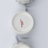 Three cups and under porcelain tea cups from Limoges Haviland barbed-wire décor