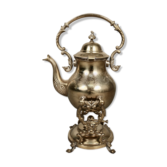 Samovar en métal argenté fin XIXème