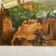 Old painting jean laville st germain roussillon + wooden frame