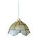 Vintage pendant light in mother-of-pearl and brass