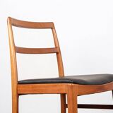Suite de 4 chaises Danoises en Teck et cuir neuf modèle 430 par Arne Vodder