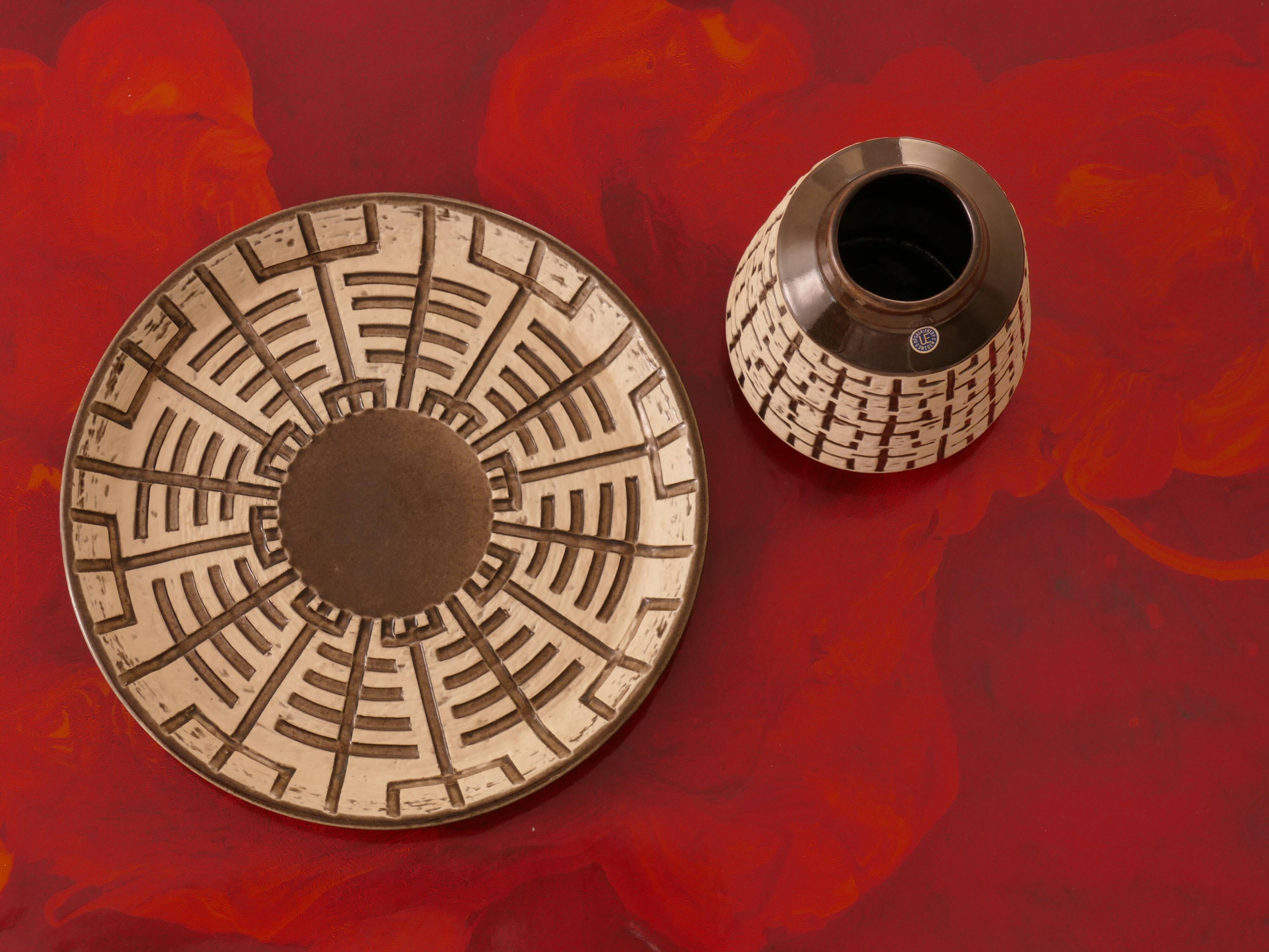 Table basse émaillée moderne scandinave par P. Törneman et David Rosén pour NK