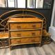 Pair of bamboo rattan bedsides