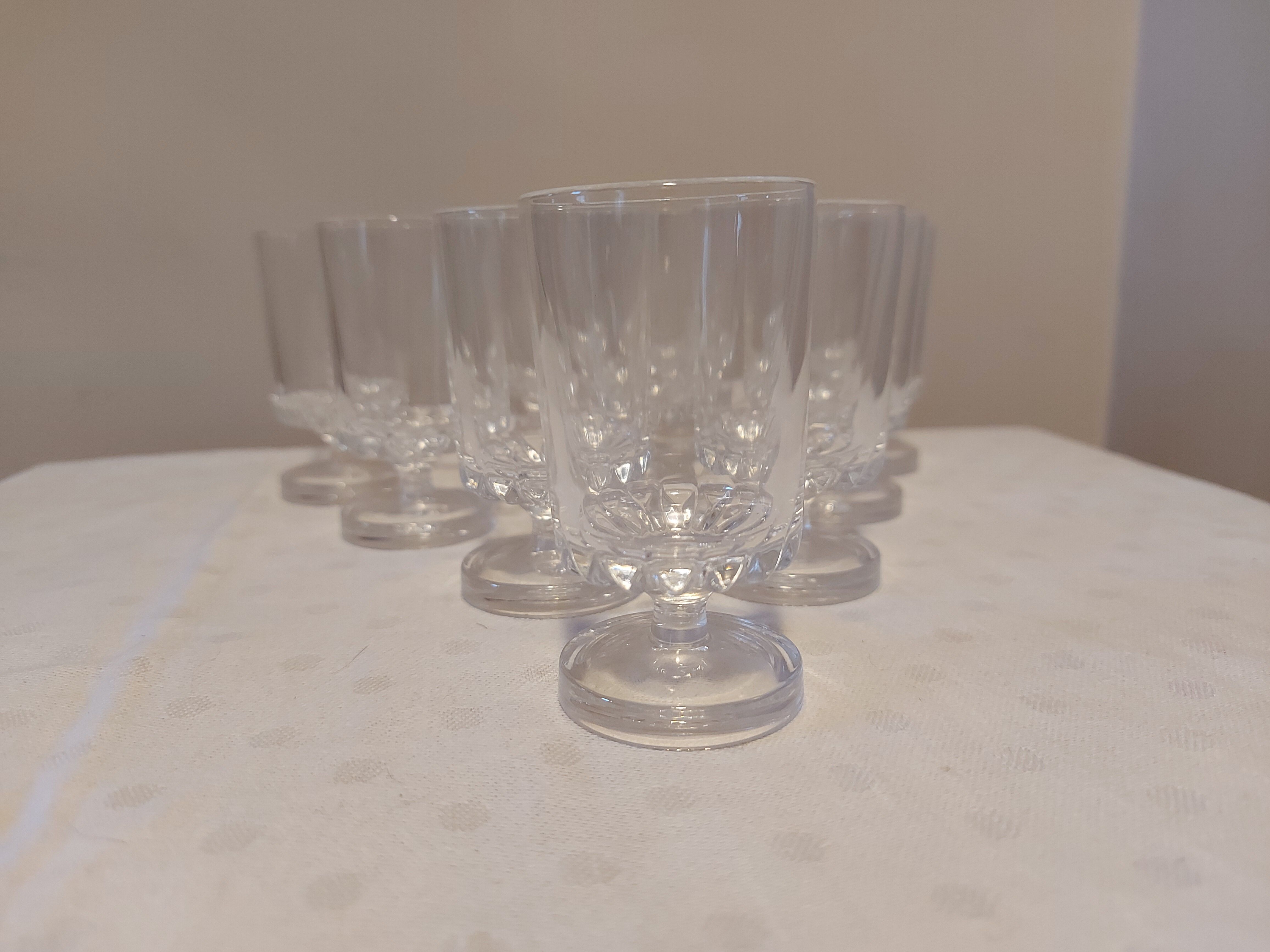 10 crystal liqueur glasses