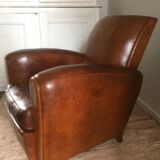Leather club armchair