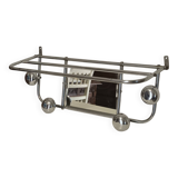 Vintage chrome wall coat rack