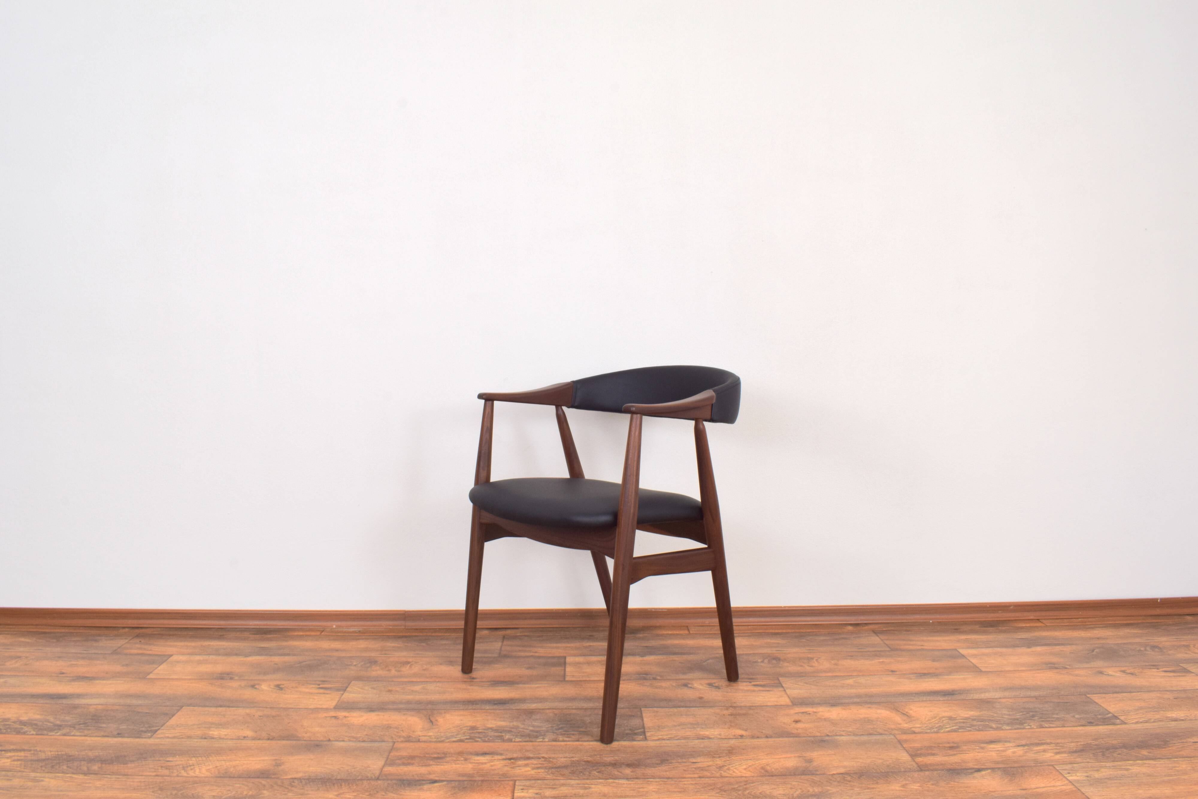 Danish Teak & Leather Armchair by Th. Harlev for Farstrup Møbler