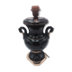 Foot lamp in Black ceramic baluster, 80s