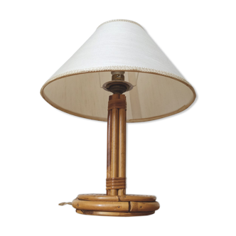 Lampe chevet ou bureau en rotin années 60