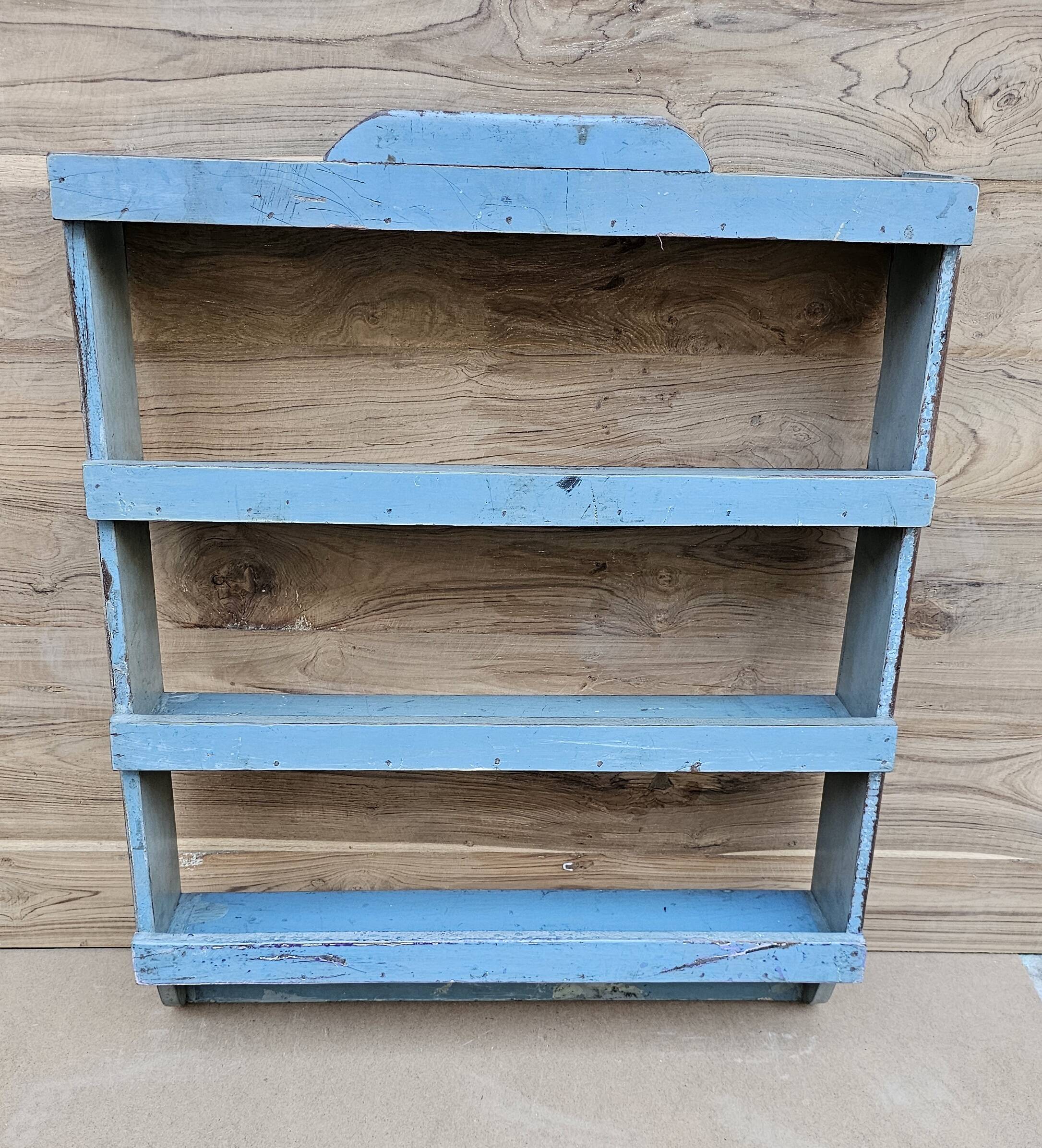 Burmese teak wall shelf
